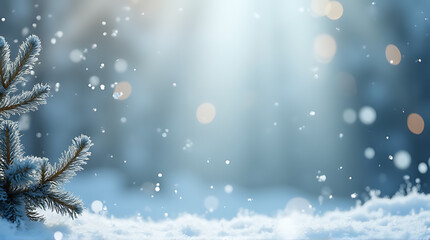 snowflakes fall gently serene christmas backdrop plenty space add message event details