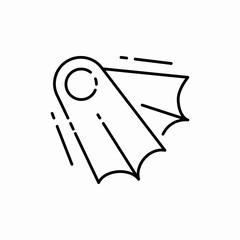 diving flipper icon sign vector