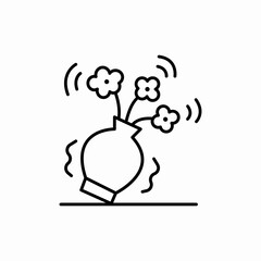 effect of the earthquake icon sign vector