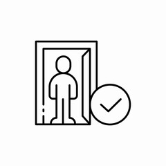 entry check mark icon sign vector