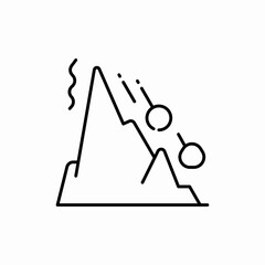 falling debris icon sign vector