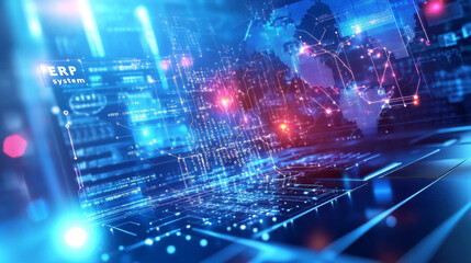 Obraz premium A business software system that runs on the internet, not on your computer.