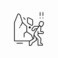 feeling threatened icon sign vector