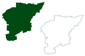 Irapuato municipality (Free and Sovereign State of Guanajuato, Mexico, United Mexican States) map vector illustration, scribble sketch Irapuato map