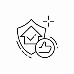 home protection icon sign vector
