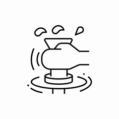 pottery making icon sign vector
