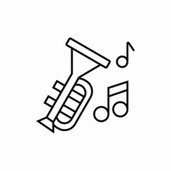 trumpet instrument icon sign vector