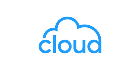 Creative cloud word mark logo design.