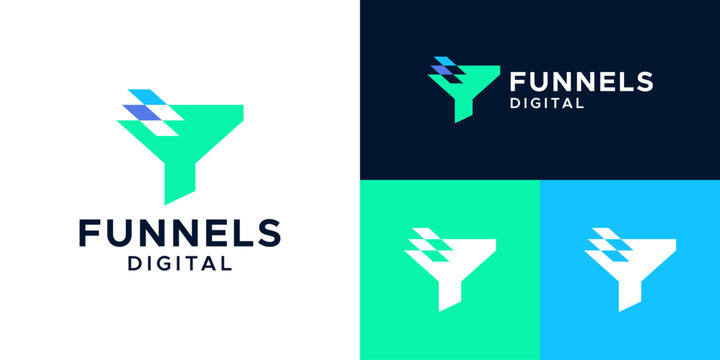 Course Funnel Logo Funnel Logo Design