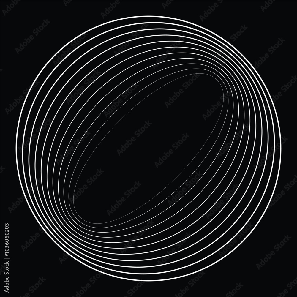 Poster lines in circle form. linear concentric shape vector illustration .lots of circles form a ring . des