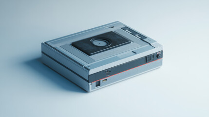 Obraz premium A cassette player, standing alone against a white backdrop.