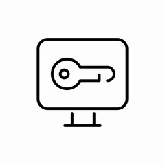 computer key password icon sign vector
