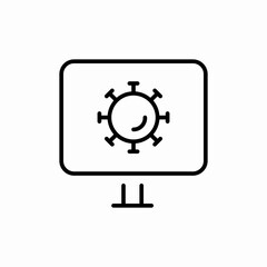 computer virus icon sign vector