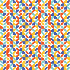 Geometric texture. Colourful abstract background in Bauhaus style. Vector illustration