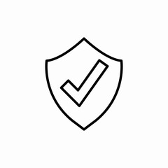 protection check mark shield icon sign vector