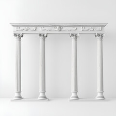 roman column in minimal style on empty background