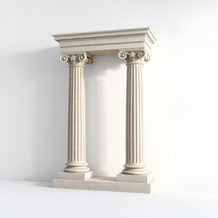 roman column in minimal style on empty background