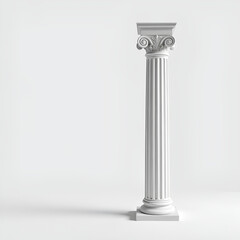 roman column in minimal style on empty background