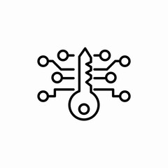 security protection key icon sign vector