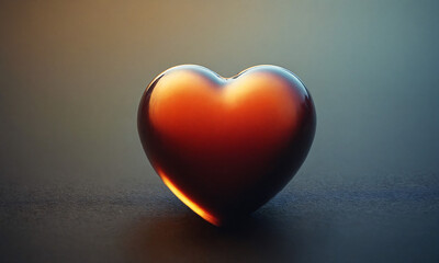 Fototapeta premium heart on black background