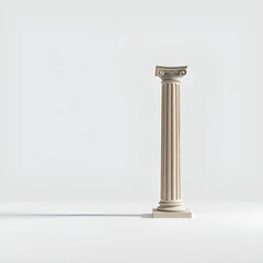 roman column in minimal style on empty background