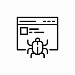 website bug icon sign vector