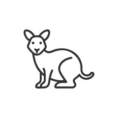 Vector black silhouette illustration set of wild forest animals