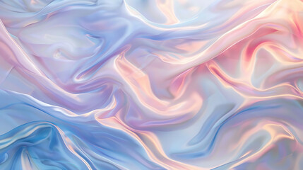 Obraz premium a smooth, iridescent surface that displays a gradient of soft pastel colors, including shades of blue, pink, and lavender. The surface has a subtle texture