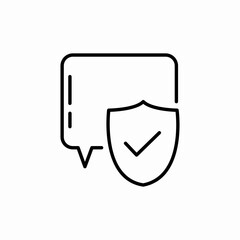 Naklejka premium chat protection icon sign vector