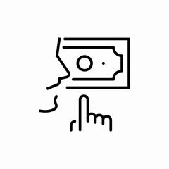 money fraud silence icon sign vector