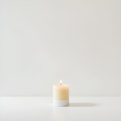 candle on minimal background, simple style
