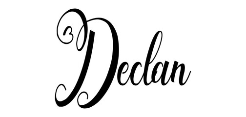 declan  - black color - word name written with heart - ideal for websites, presentations, cards, banners, sweatshirts, prints, cricut, silhouette, sublimations, labels, stickers

