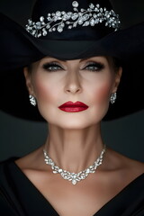 portrait of a woman with a necklace a necklace © Mathias