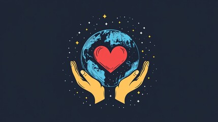 World Kindness Day logo for November 13 symbolizing kindness responsibility and global awareness with hands hearts and the planet