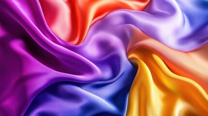 Fototapeta premium Colorful Silk Fabric