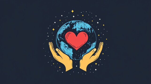 World Kindness Day logo for November 13 symbolizing kindness responsibility and global awareness with hands hearts and the planet