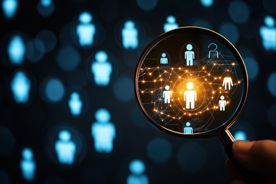 Symbolizing Recruitment Or Talent Selection, Representing Of Finding The Right Person In HR, We Are Hiring And Job Vacancy Concept.