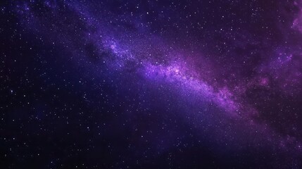 Purple space stars, view of star field at night, Milky way galaxy with stars and space dust in the universe