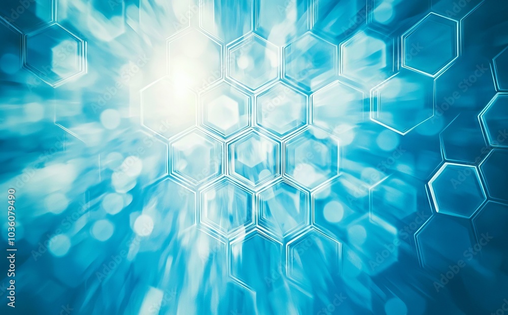 Poster background with abstract hexagons technology. space for your text.