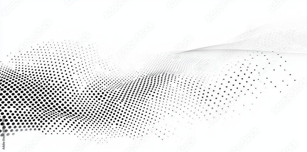 Poster halftone dots grunge background with a light gradient