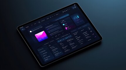 Tablet Display Showcasing Customizable Drag and Drop UI Elements for Sleek Website Prototype Design