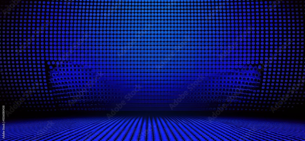 Poster Data dots pattern pixel background for digital technology.