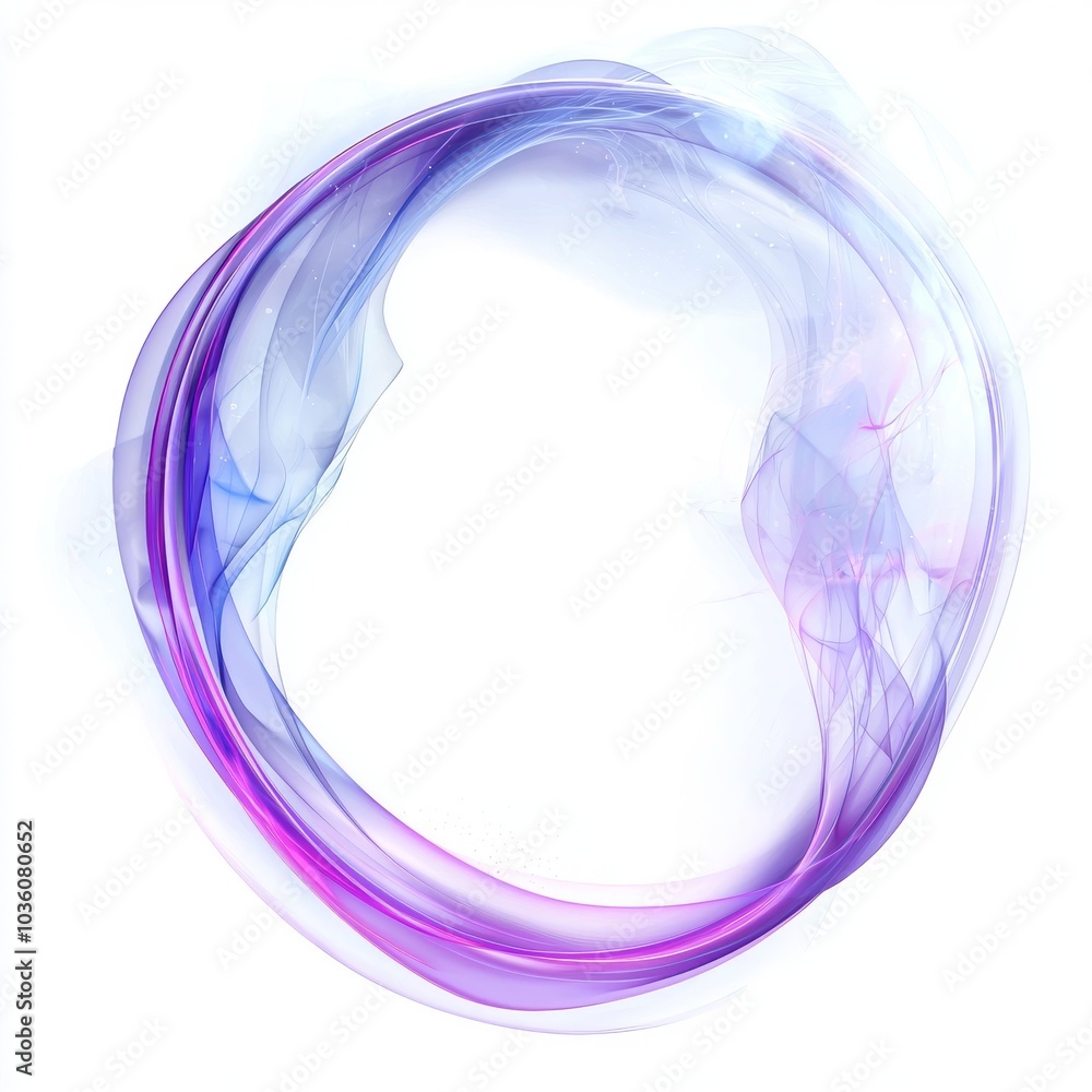 Poster the blue and purple lines in this round frame represent dynamic neon curved lines for technology con
