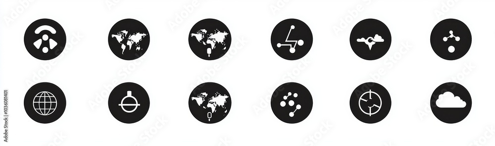 Poster this collection of 30 outline icons features network and internet icons. each icon is editable so yo