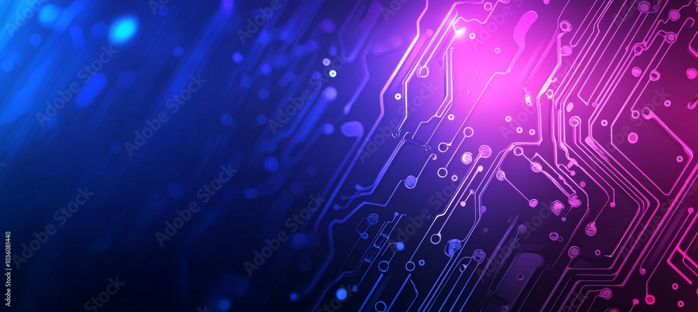 Poster modern technology circuit board texture background. quantum computer concepts. futuristic blue circu