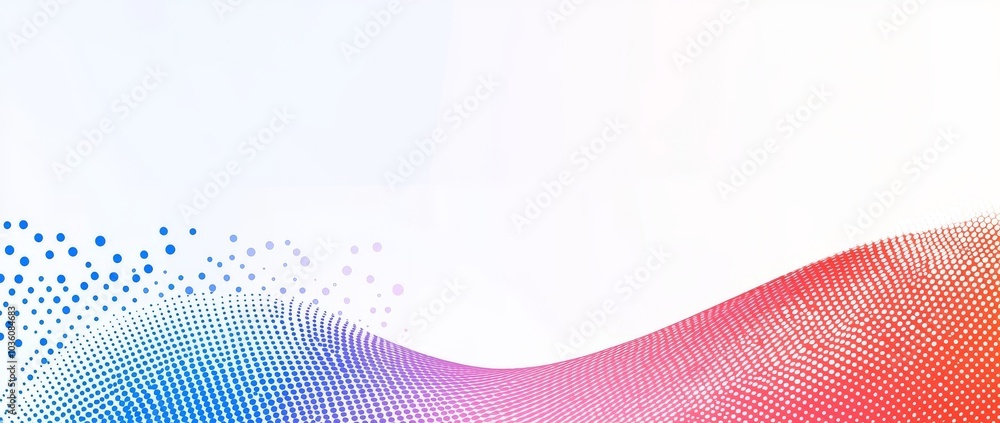 Poster abstract white background with flowing particles. concept of the future of technology. modern illust