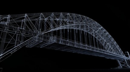 Fototapeta premium 3D Illustration Rendering of a bridge designed by a civil engineer structural architect