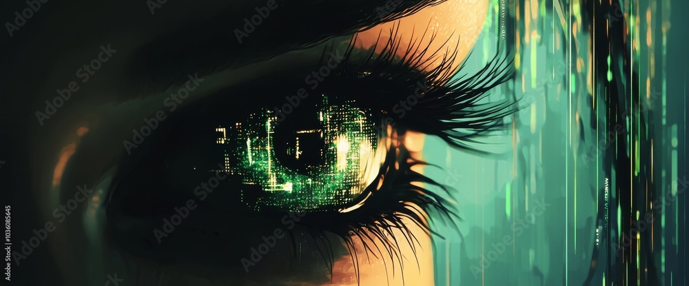 Aufkleber technology background with plexus effect. modern illustration.