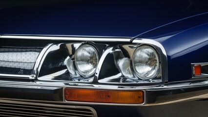 Drivers side headlights on a car