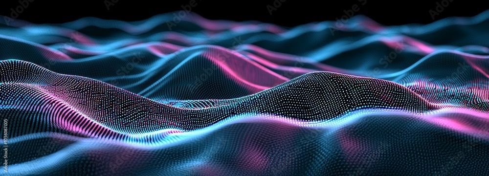 Poster digital dots and lines. technology background. network connection structure. 3d effect.